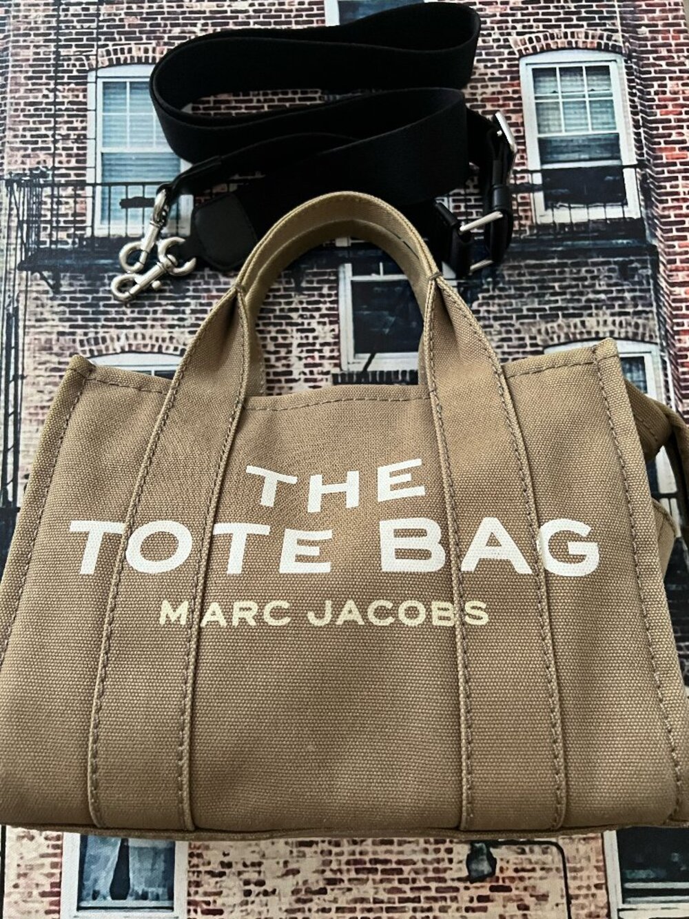 Marc Jacobs Small Canvas Tote Bag in khaki